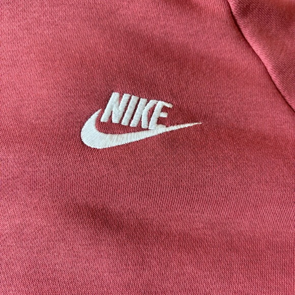Nike Hoodie Cowl Neck Athletic Pullover Sweatshirt Pockets Burgundy Size Small - Picture 8 of 15